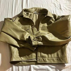 Cropped Leather Jacket